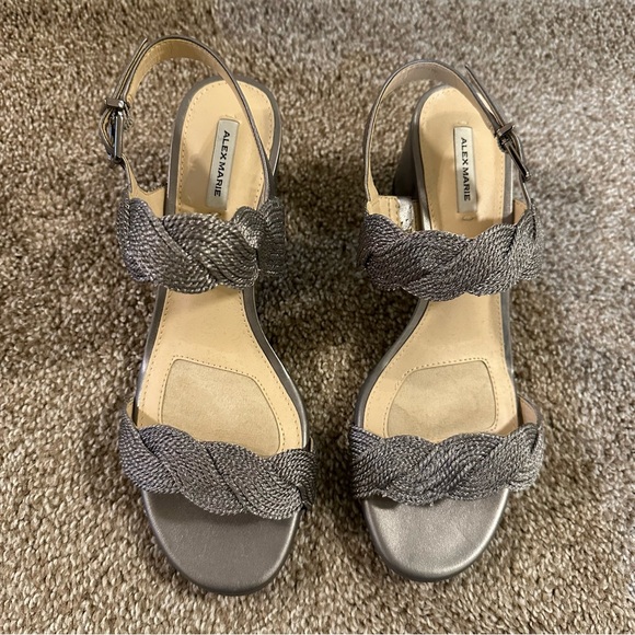 Alex Marie Braided Rope Block Heel Sandals - Picture 7 of 7